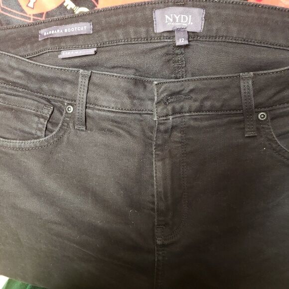 NYDJ Barbara Bootcut Jeans Women's 12 Black Lift Tuck Technology Stretch PO-G - Picture 5 of 15